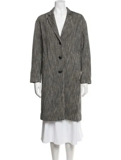 Pre-owned Rag & Bone Tweed Pattern Coat In Black