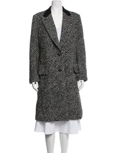 Pre-owned Rag & Bone Tweed Pattern Coat In Black