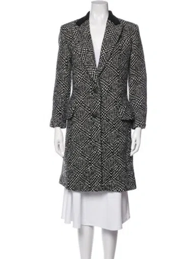 Pre-owned Rag & Bone Tweed Pattern Coat In Black