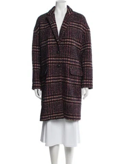 Pre-owned Rag & Bone Tweed Pattern Coat In Red