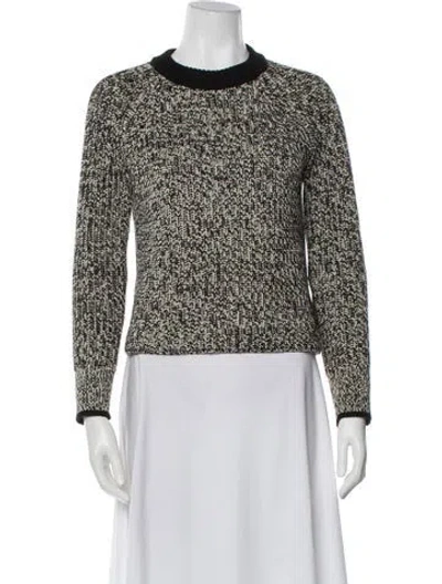 Pre-owned Rag & Bone Tweed Pattern Crew Neck Sweater In Black