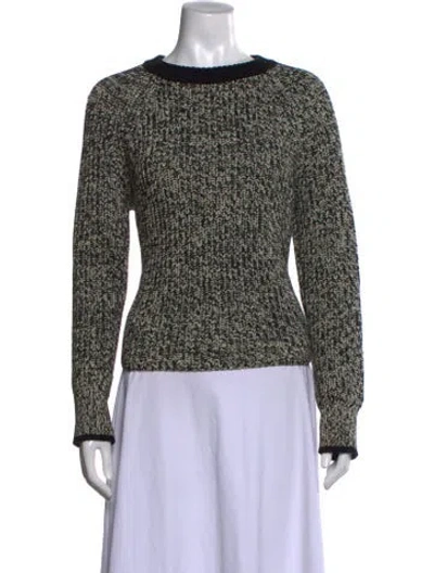 Pre-owned Rag & Bone Tweed Pattern Crew Neck Sweater In Black