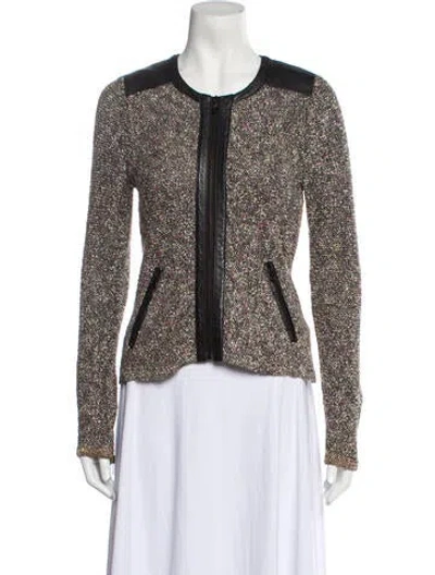 Pre-owned Rag & Bone Tweed Pattern Evening Jacket In Black