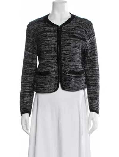 Pre-owned Rag & Bone Tweed Pattern Evening Jacket In Black