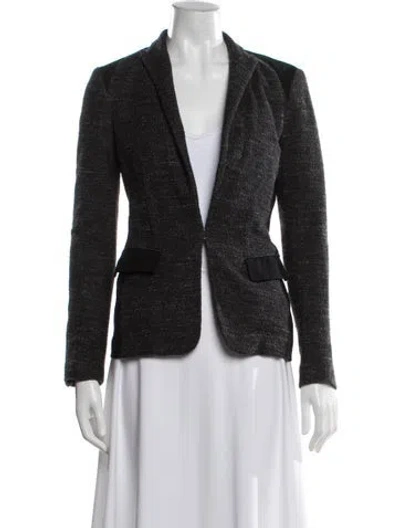 Pre-owned Rag & Bone Tweed Pattern Evening Jacket In Black