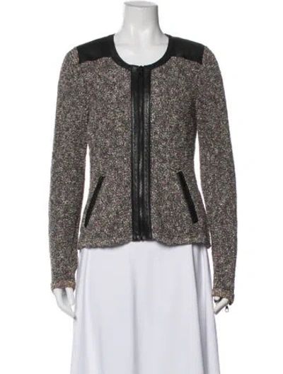 Pre-owned Rag & Bone Tweed Pattern Evening Jacket In Black