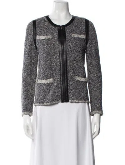 Pre-owned Rag & Bone Tweed Pattern Evening Jacket In Blue