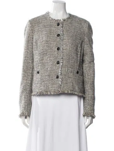 Pre-owned Rag & Bone Tweed Pattern Evening Jacket In Neutral