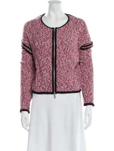 Pre-owned Rag & Bone Tweed Pattern Evening Jacket In Red