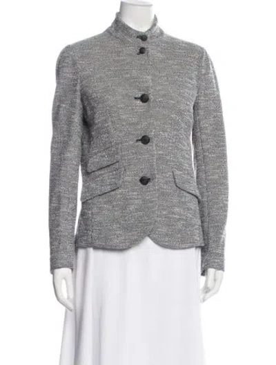 Pre-owned Rag & Bone Tweed Pattern Evening Jacket In White