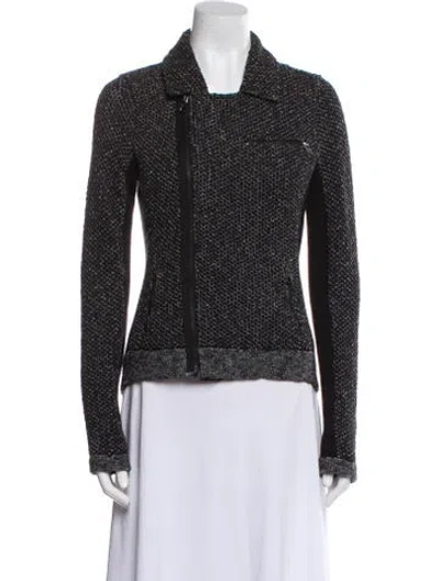 Pre-owned Rag & Bone Tweed Pattern Jacket In Black