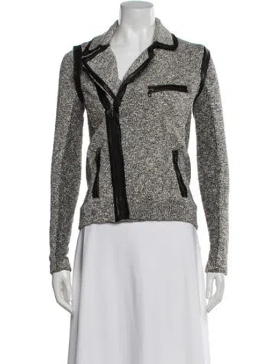 Pre-owned Rag & Bone Tweed Pattern Jacket In Black