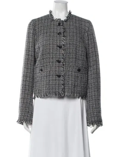 Pre-owned Rag & Bone Tweed Pattern Jacket In Black