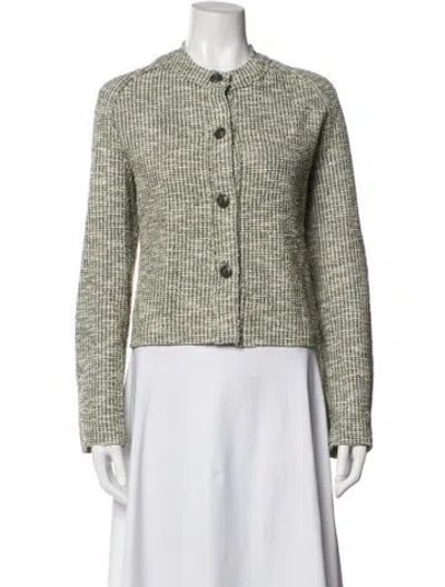 Pre-owned Rag & Bone Tweed Pattern Jacket In Green