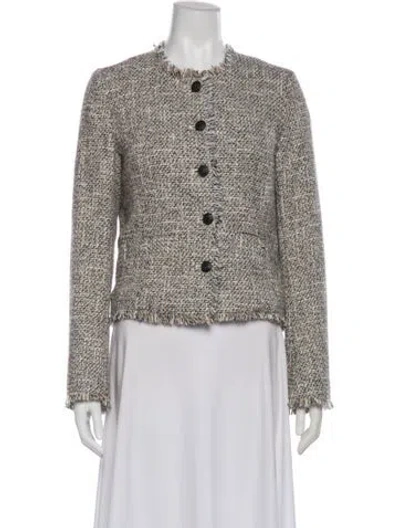 Pre-owned Rag & Bone Tweed Pattern Jacket In Neutral