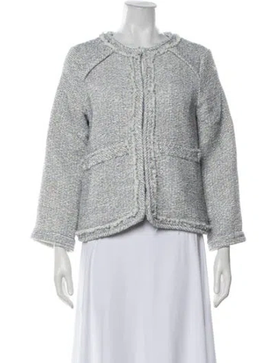 Pre-owned Rag & Bone Tweed Pattern Jacket W/ Tags In Blue