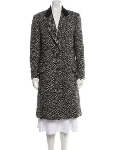 Pre-owned Rag & Bone Tweed Pattern Peacoat In Black