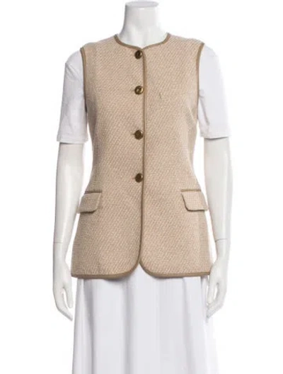 Pre-owned Rag & Bone Tweed Pattern Vest In Neutral