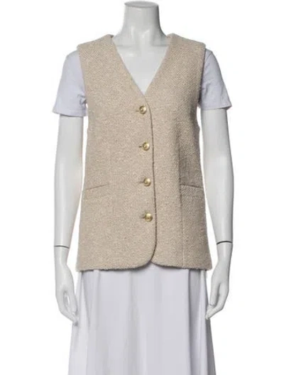 Pre-owned Rag & Bone Tweed Pattern Vest In Neutrals