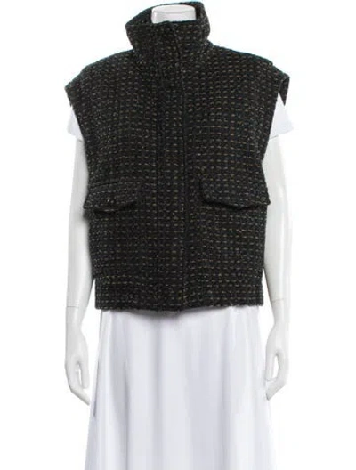Pre-owned Rag & Bone Tweed Pattern Vest W/ Tags In Green