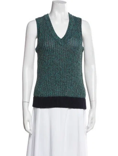 Pre-owned Rag & Bone Tweed Pattern Vest In White