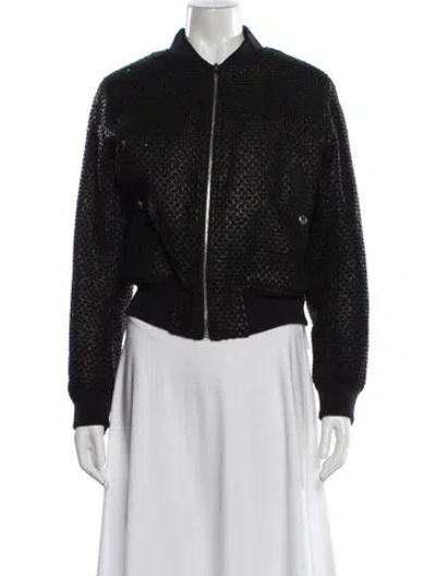 Pre-owned Rag & Bone Tweed Printed Bomber Jacket In Gray