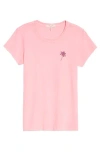 Rag & Bone Two-tone Palm Graphic Tee In Pink