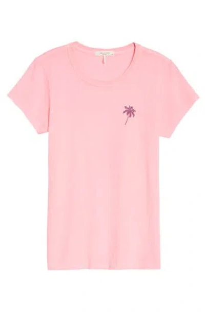 Rag & Bone Two-tone Palm Graphic Tee In Pink