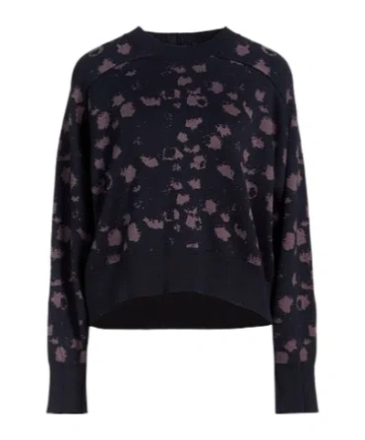 Rag & Bone Two-color Lightweight Knitted Sweater In Black