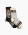 Rag & Bone Two-pack Fair Isle Socks In Multi