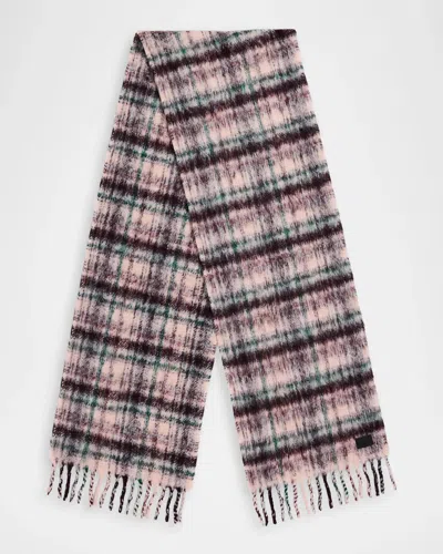 Rag & Bone Tyler Brushed Knit Plaid Scarf In Mulpl