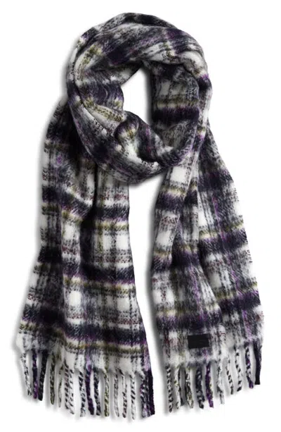 Rag & Bone Tyler Plaid Scarf In Gray