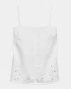Rag & Bone Ultra Featherweight Aurora Strapless Top White Eyelet In White