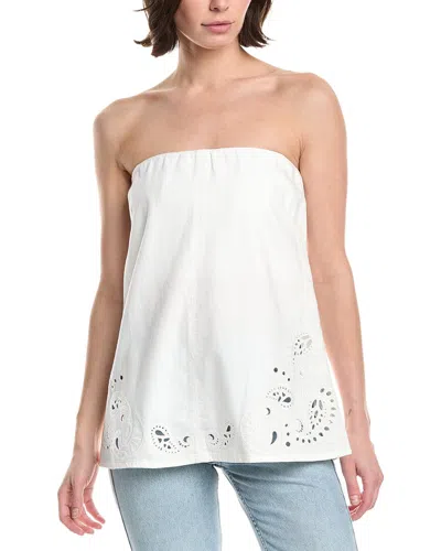 Rag & Bone Ultra Featherweight Aurora Strapless Top In White