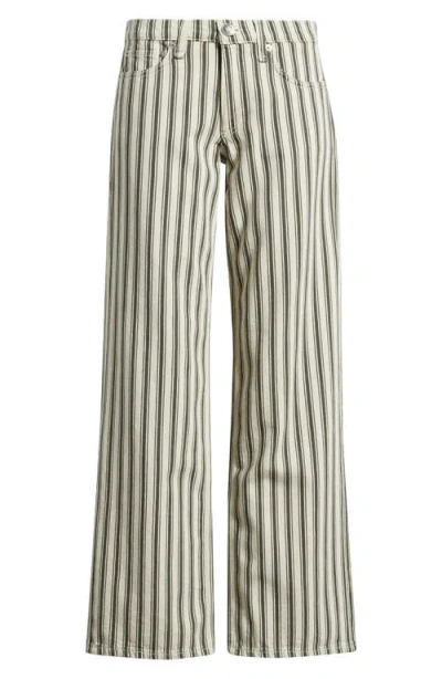 Rag & Bone Ultra Featherweight Cam Stripe Low Rise Straight Leg Jeans In Multi