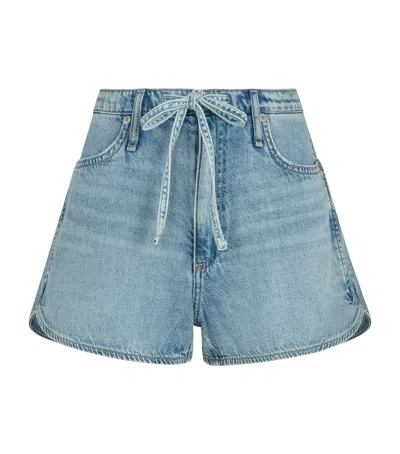 Rag & Bone Ultra Featherweight Denim Nolan Shorts In Blue