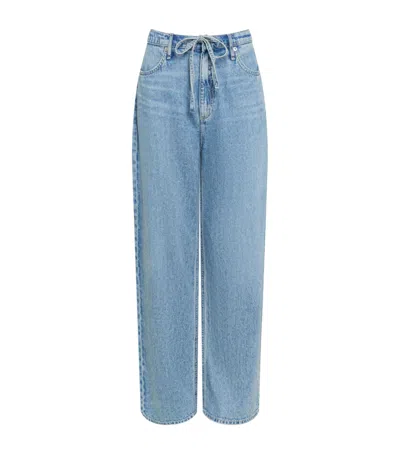 RAG & BONE ULTRA FEATHERWEIGHT DRAWSTRING PHOEBE WIDE-LEG JEANS