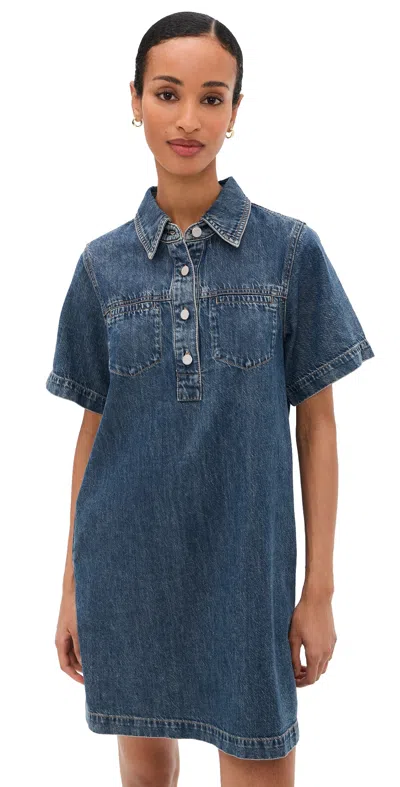 Rag & Bone Ultra Featherweight Hayley Mini Dress Delcan In Blue