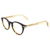 Rag & Bone Unisex 48mm Black Shaded Havana Opticals In Multi