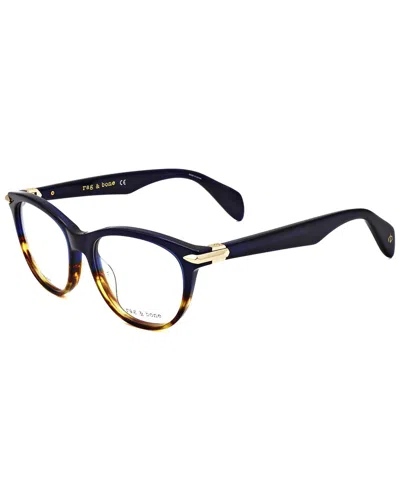 Rag & Bone Unisex 49mm Optical Frames In Blue