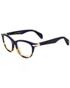Rag & Bone Unisex 49mm Optical Frames In Brown