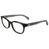 Rag & Bone Unisex 53mm Black Opticals In Black
