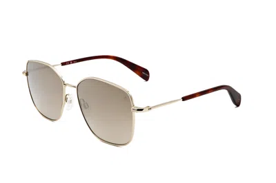 Rag & Bone Unisex 57 Mm Gold Sunglasses In Beige