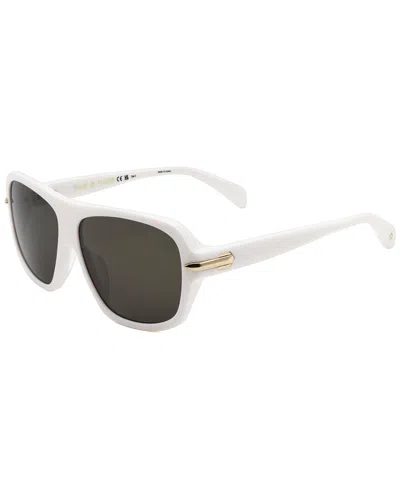Rag & Bone Unisex 57mm Sunglasses In White