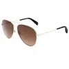 Rag & Bone Unisex 59mm Havana Gold Sunglasses In Brown