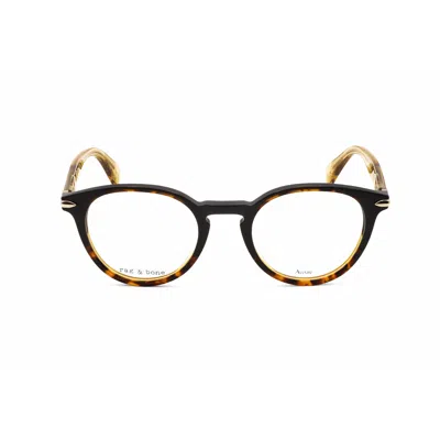 Rag & Bone Rag And Bone Unisex Black Phantos Eyeglass Frames Rnb8003-1 In Multi