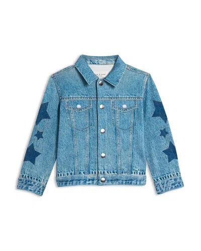 Rag & Bone Unisex Mini Miramar Terry Star Trucker Jacket - Little Kid, Big Kid In Blue