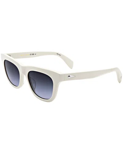 Rag & Bone Unisex Rnb1086 52mm Sunglasses In White