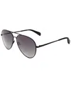 Rag & Bone Unisex Rnb5052 59mm Polarized Sunglasses In Black