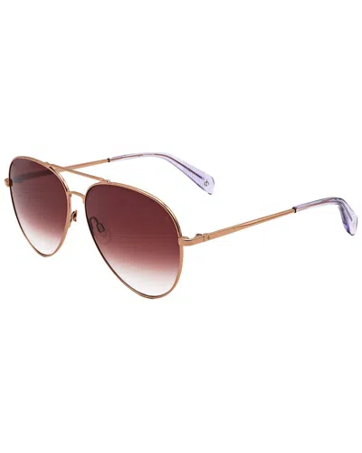 Rag & Bone Unisex Rnb5052 59mm Sunglasses In Brown